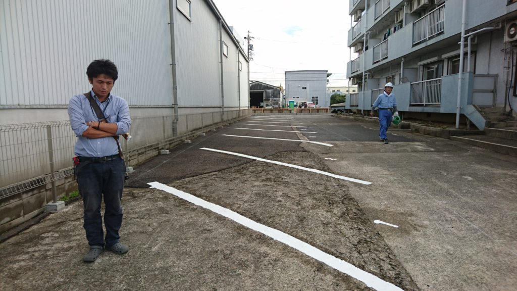 春日井市アスファルトライン工事